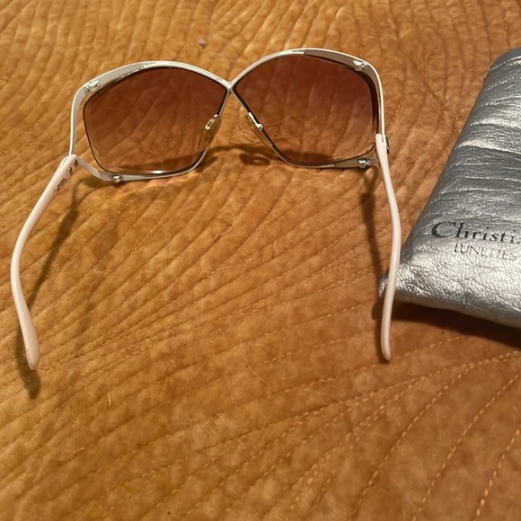 CHRISTIAN DIOR VTG WHITE SUNGLASSES - Picture 4 of 9